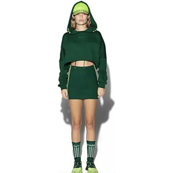 Adidas x‎ Ivy Park Women Hooded Cut Out Dress Green Size Small Casual - Picture 1 of 9